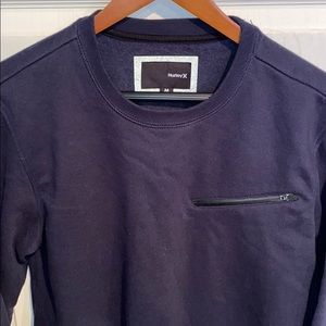 Navy Hurley Sweater / Crewneck with Front Pocket
